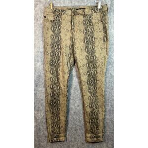 Judy Blue Skinny Fit Tan Size 13/31 Snakeskin Stretch Pants Mid Rise JB84177
